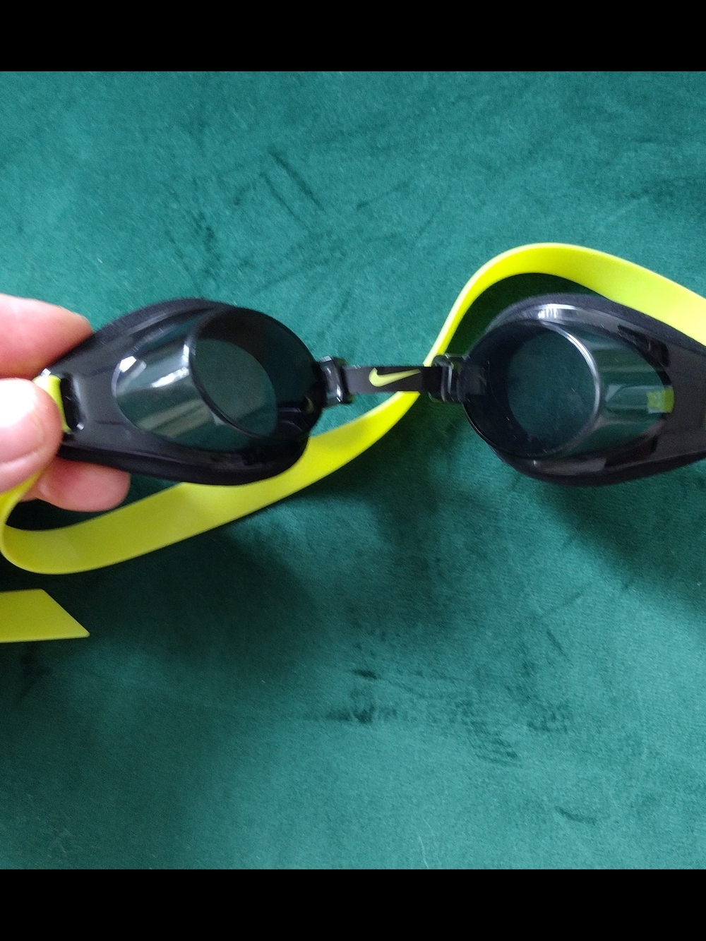 4/$20 Nike Swim Goggles in Neon Yellow and Black